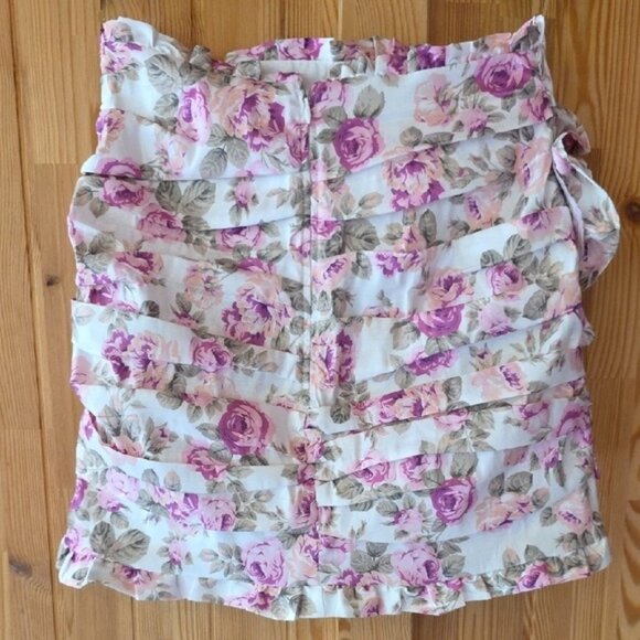 NWT FOR LOVE AND LEMONS MILANI FLORAL TAFFETA MINI SKIRT SIZE S - Picture 5 of 7